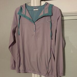 Columbia Light Purple and Aqua Hooded Jacket